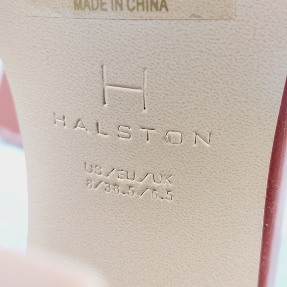 H Halston Picasso Lace-Up Vegan Leather Brown Strappy Dress Sandals K741 - Picture 9 of 11